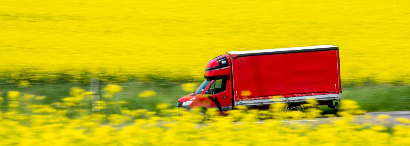 Local cartage delivery truck providing same-day shipping in the Lower Mainland and BC
